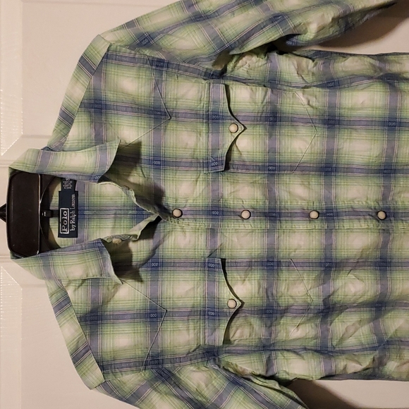 Polo by Ralph Lauren Pearl Snap Rockabilly Men's Western Plaid Shirt - Small - Picture 3 of 11
